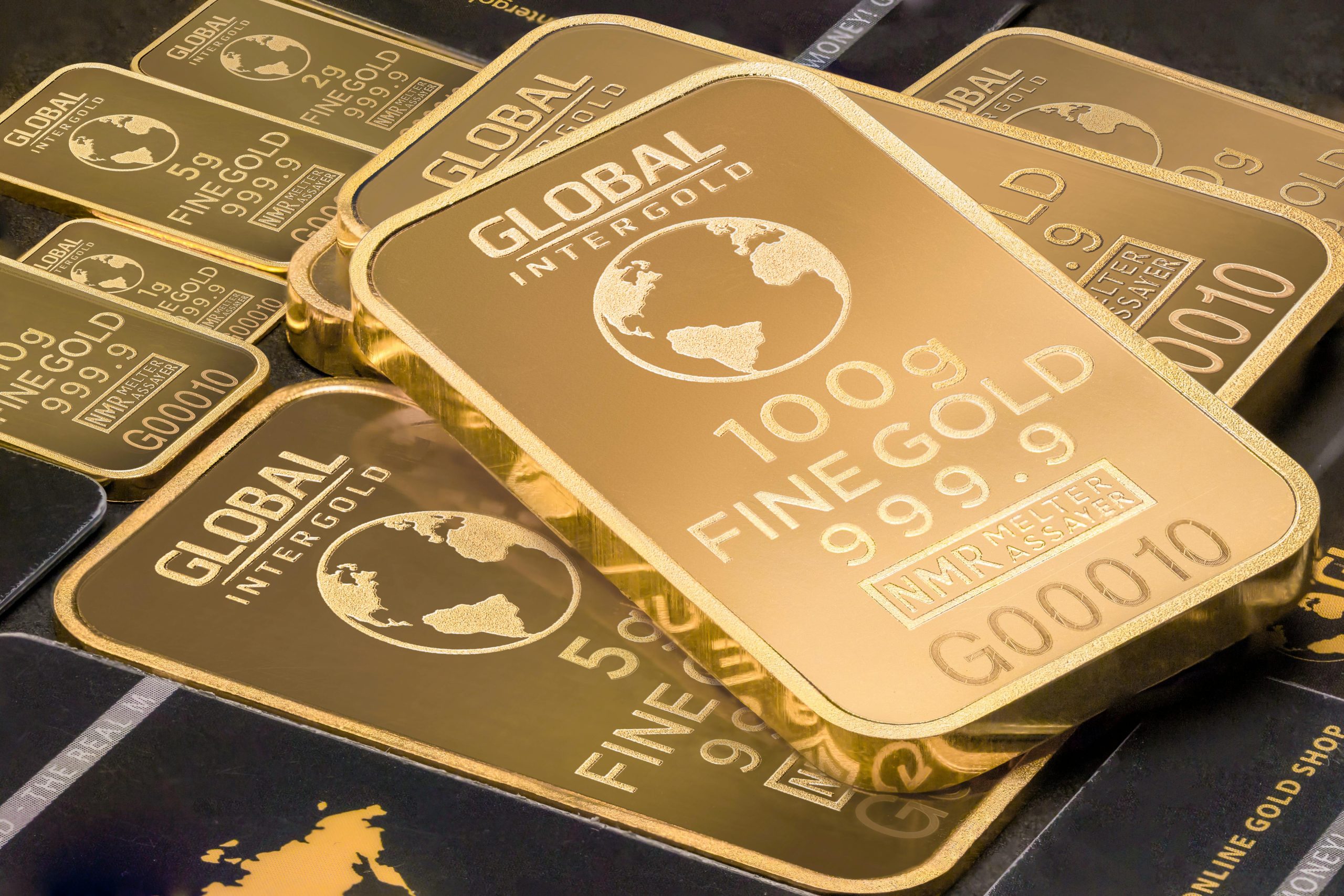 Picture of gold bars. Photo courtesy of Michael Steinberg via Pexels.com